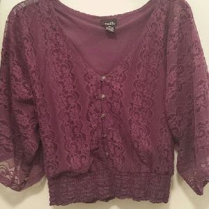 Plum Lace Top
